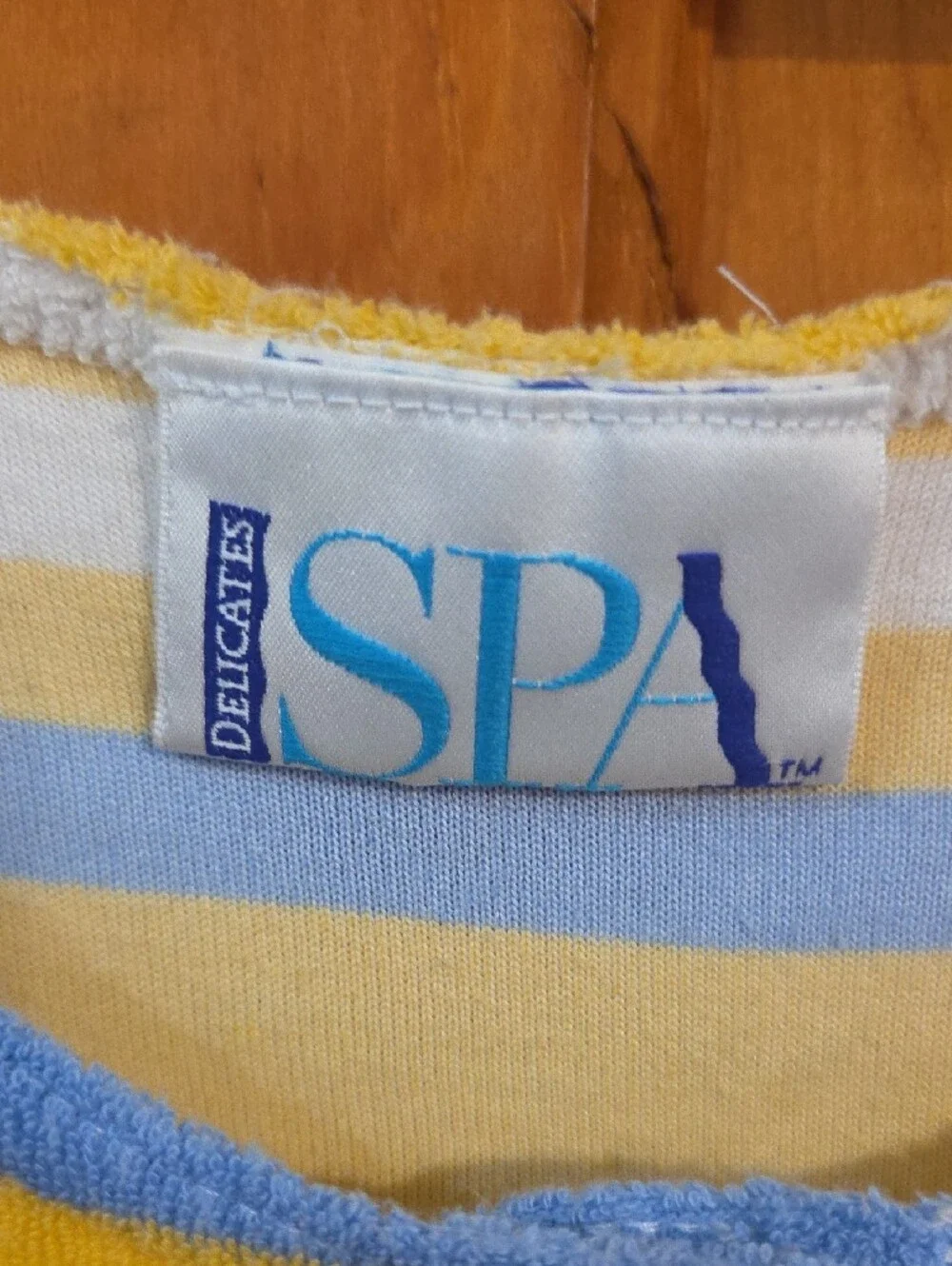 Delicates Spa Striped Swimsuit Cover.